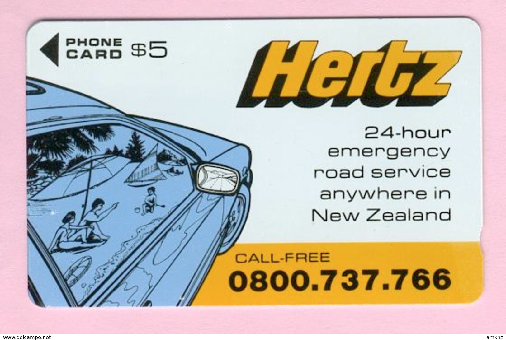 New Zealand - Private Overprint - 1992 Hertz Rental Cars #1 $5 Mint - NZ-CO-02 - Neuseeland