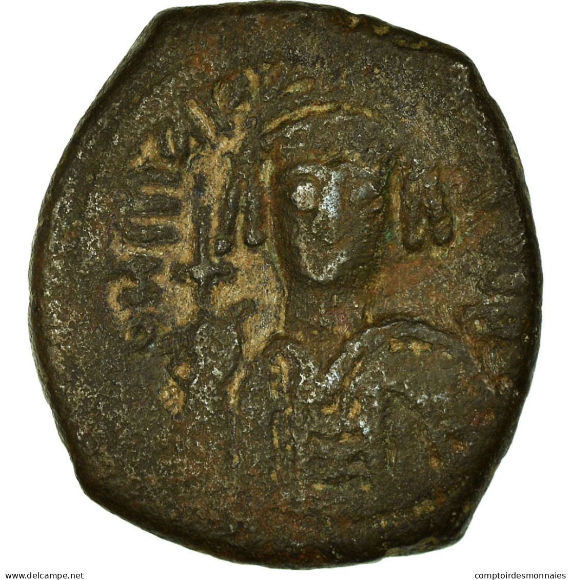 Monnaie, Maurice Tibère, Follis, 594-595, Nicomédie, TB+, Cuivre, Sear:512 - Byzantium