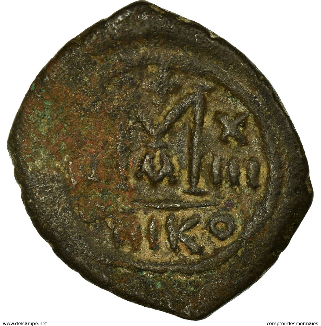 Monnaie, Maurice Tibère, Follis, 594-595, Nicomédie, TB+, Cuivre, Sear:512 - Byzantium