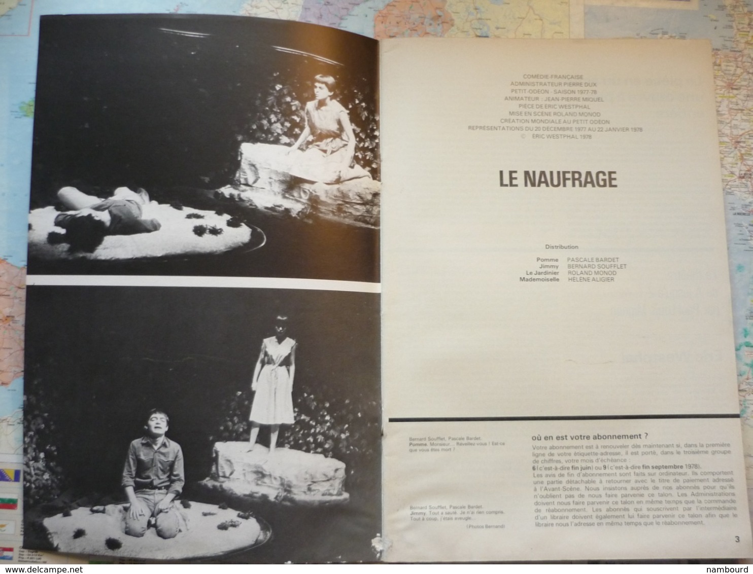 L'Avant-Scène Théâtre N°631 Le Naufrage Pollufission 2000 - Eric Westphal / La Goutte - Guy Froissy - Cinéma