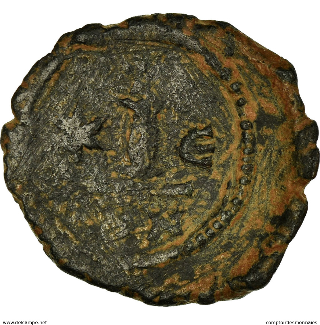 Monnaie, Maurice Tibère, Decanummium, 582-602, Constantinople, TB+, Cuivre - Bizantine