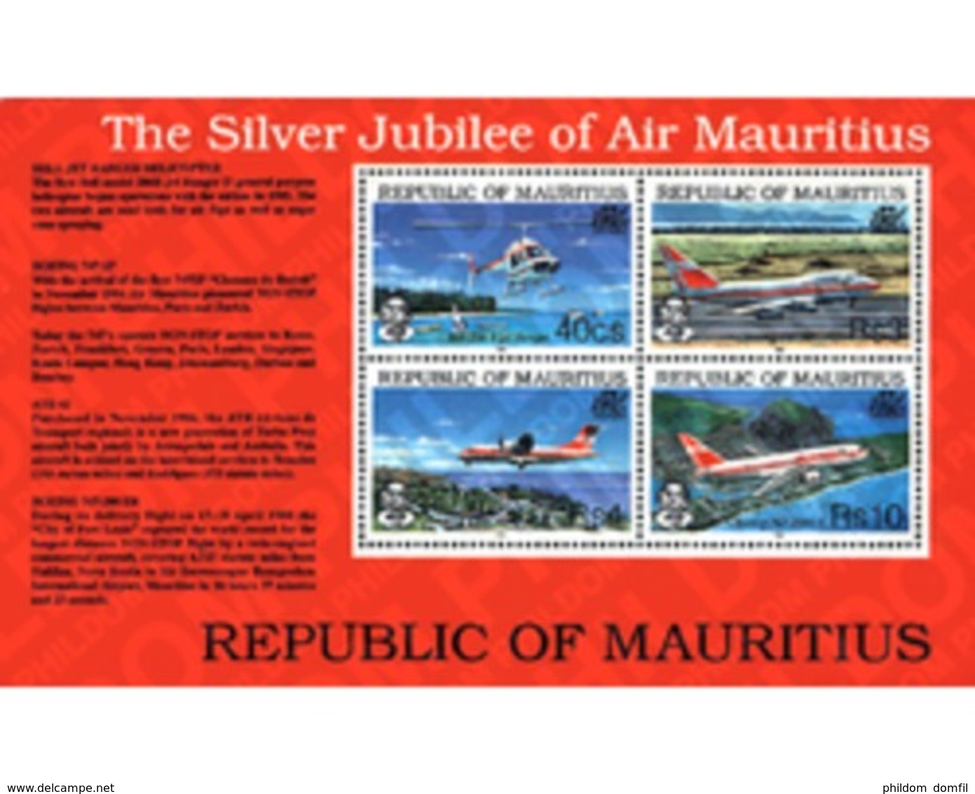 Ref. 44101 * MNH * - MAURITIUS. 1993. 25 ANIVERSARIO DE AIR MAURITIUS - Mauricio (1968-...)