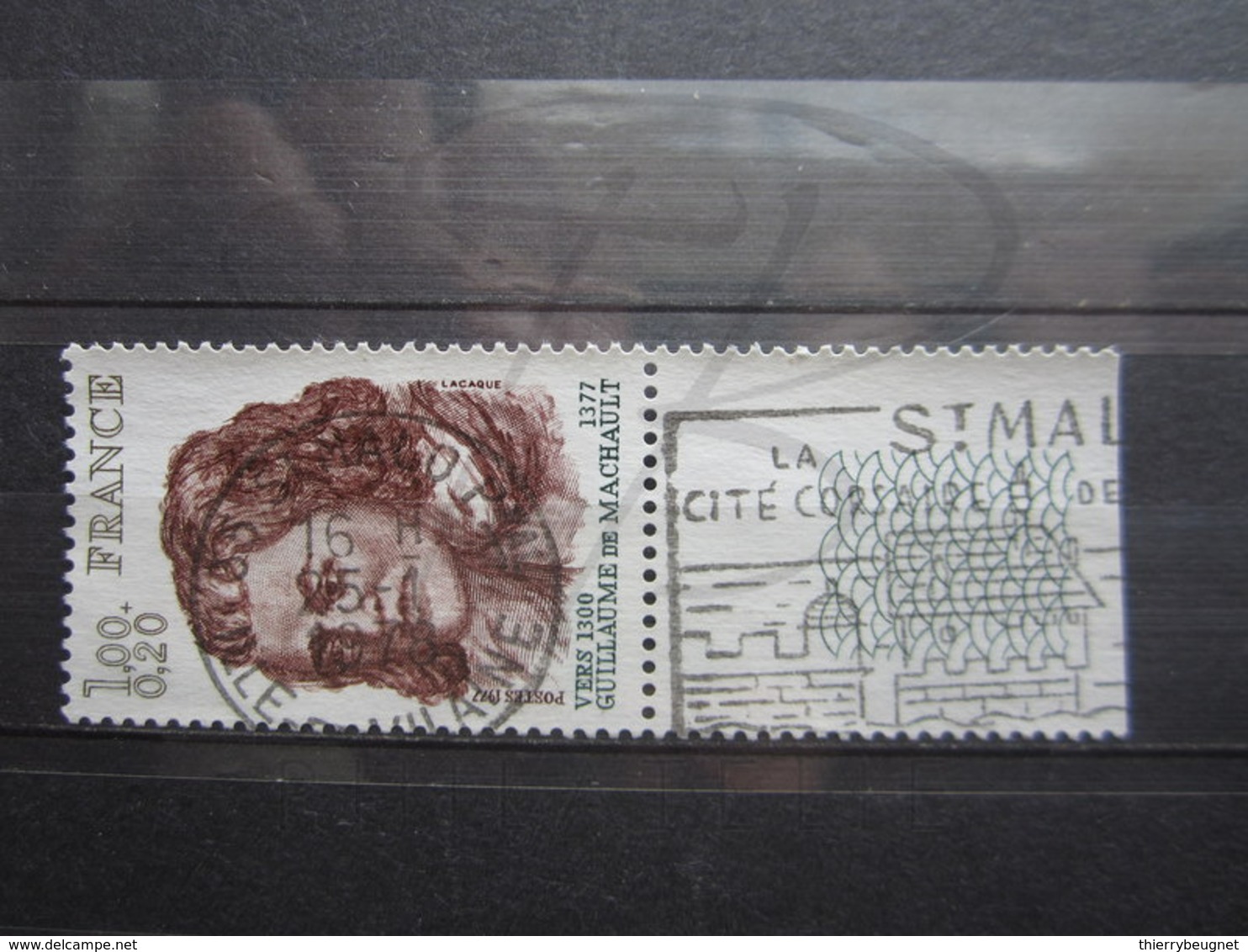 VEND BEAU TIMBRE DE FRANCE N° 1955 + BDF , OBLITERATION " ST-MALO " !!! - Usati