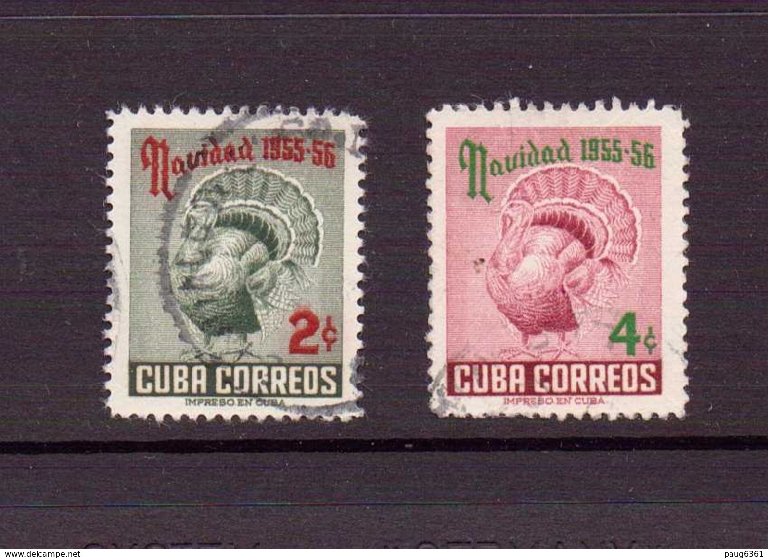CUBA 1955 NOEL  YVERT N°431/32 OBLITERE - Usados