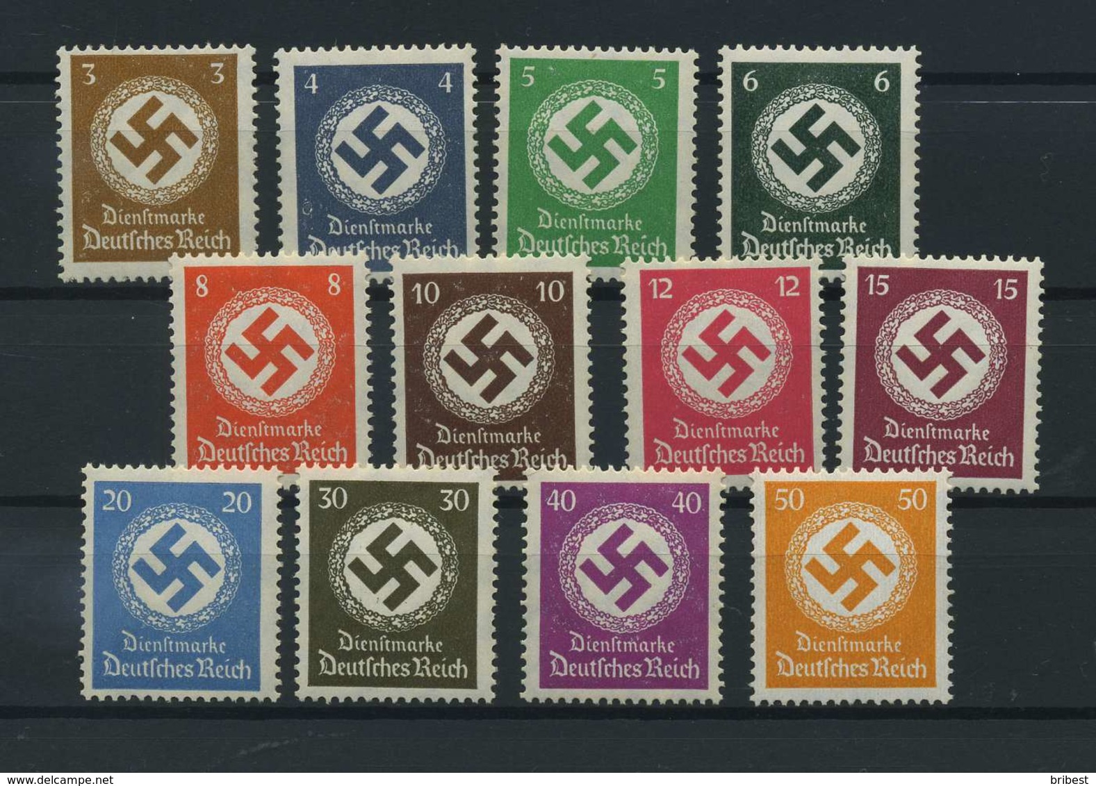 DEUTSCHES REICH 1934/38 Nr D132-143 Postfrisch (118201) - Dienstmarken