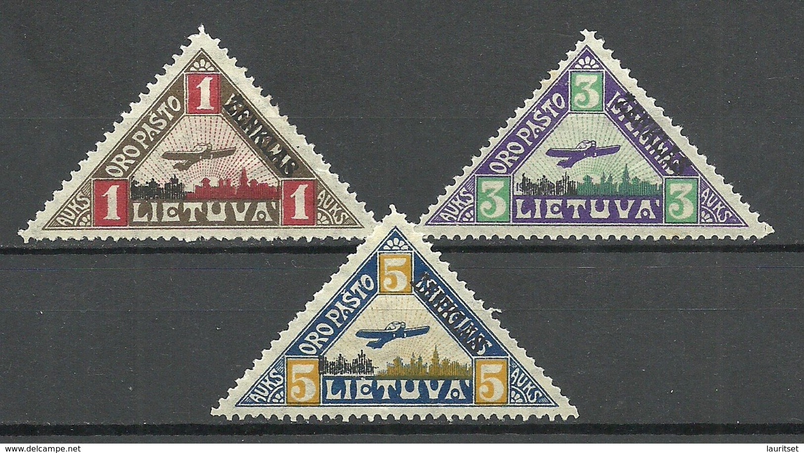 LITAUEN Lithuania 1922 Michel 118 - 120 * - Lituanie