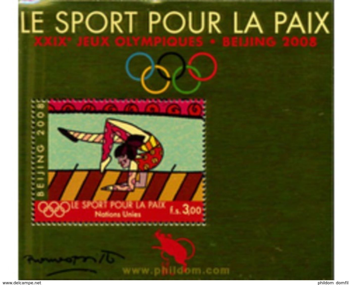 Ref. 216845 * MNH * - UNITED NATIONS. Geneva. 2008. PEKING OLYMPIC GAMES . 29 JUEGOS OLIMPICOS VERANO PEKÍN 2008 - Other & Unclassified