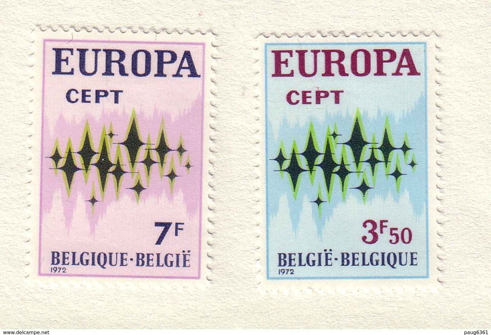 BELGIQUE 1972 EUROPA  YVERT N°1623/24 NEUF MH* - Neufs