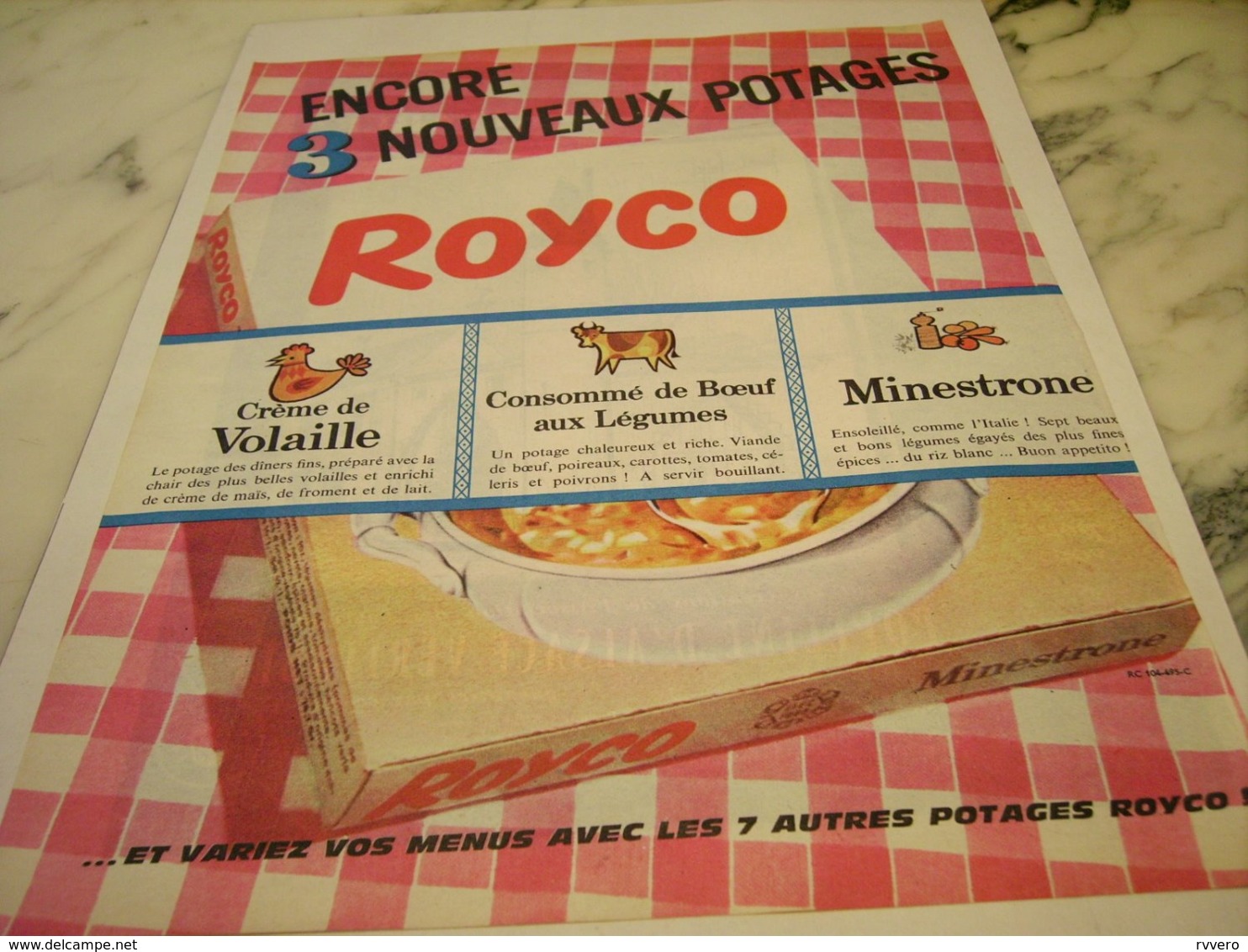 ANCIENNE PUBLICITE VOTRE POTAGE ROYCO 1961 - Afiches