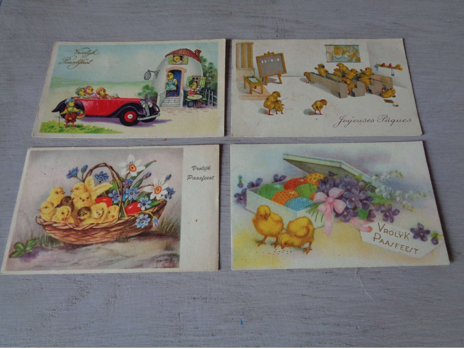 Beau Lot De 60 Cartes Postales De Fantaisie  Pâques    Mooi Lot Van 60 Postkaarten Fantasie  Pasen  - 60 Scans - Visiting Cards