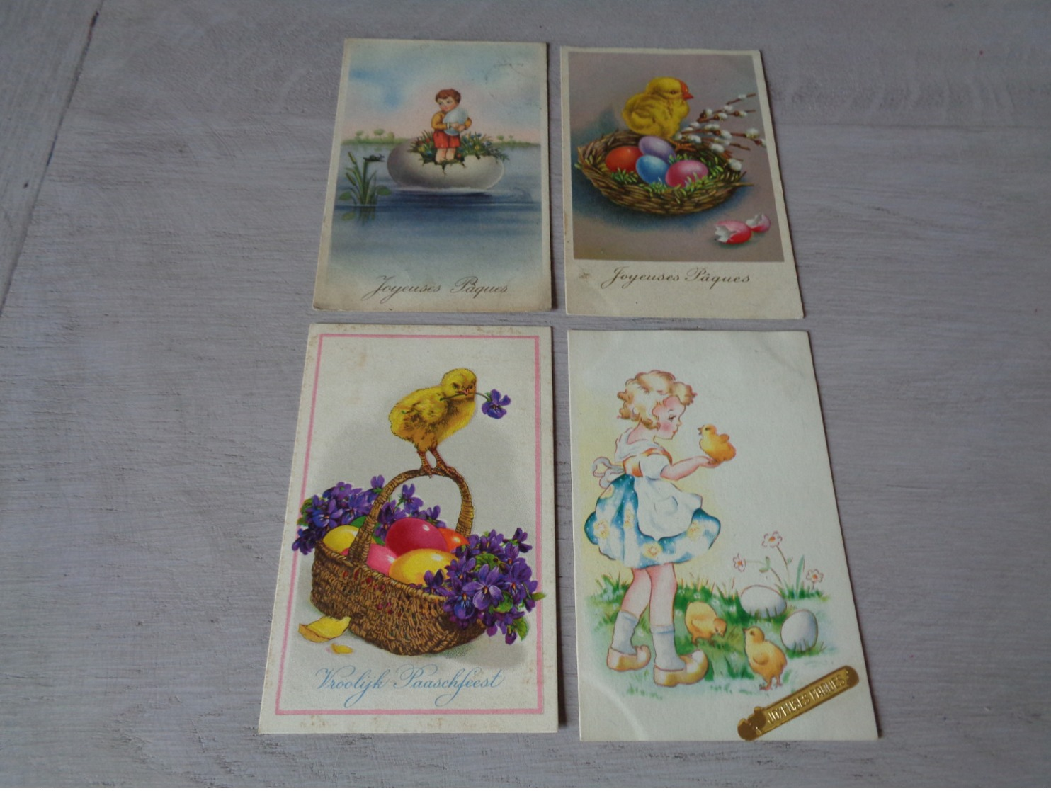 Beau Lot De 60 Cartes Postales De Fantaisie  Pâques    Mooi Lot Van 60 Postkaarten Fantasie  Pasen  - 60 Scans - Visiting Cards