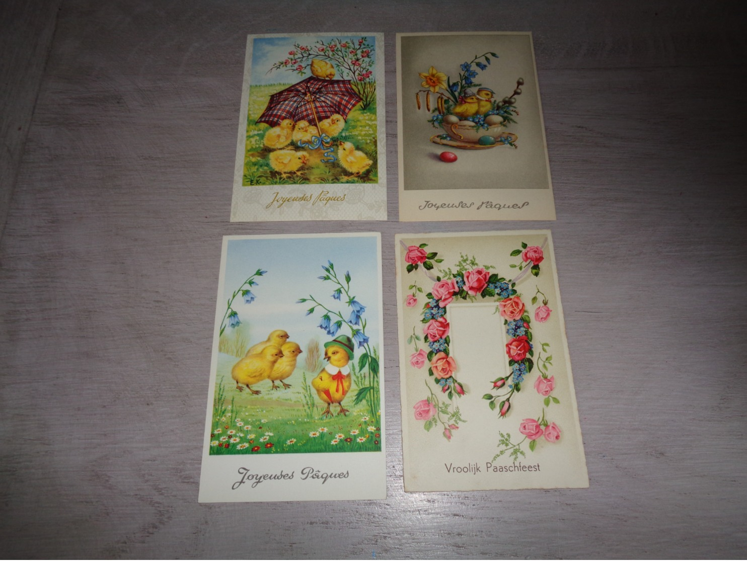 Beau lot de 60 cartes postales de fantaisie  Pâques    Mooi lot van 60 postkaarten fantasie  Pasen  - 60 scans