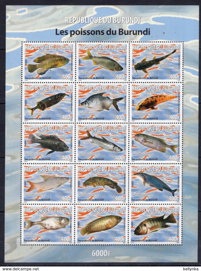 Burundi - BL155 - Poissons - 2009 - MNH - Nuevos