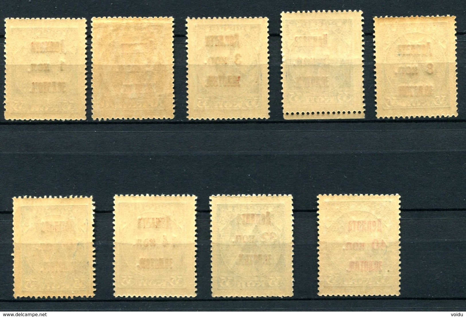 Russia 1924 Portomarken Mi 1-9 MNH** - Nuevos