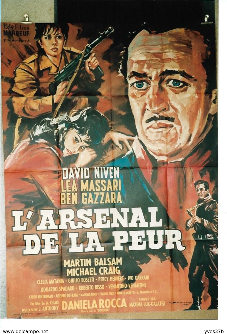 "L'Arsenal De La Peur" D. Niven, L.Massari...1962 -120x160 - TTB - Plakate & Poster