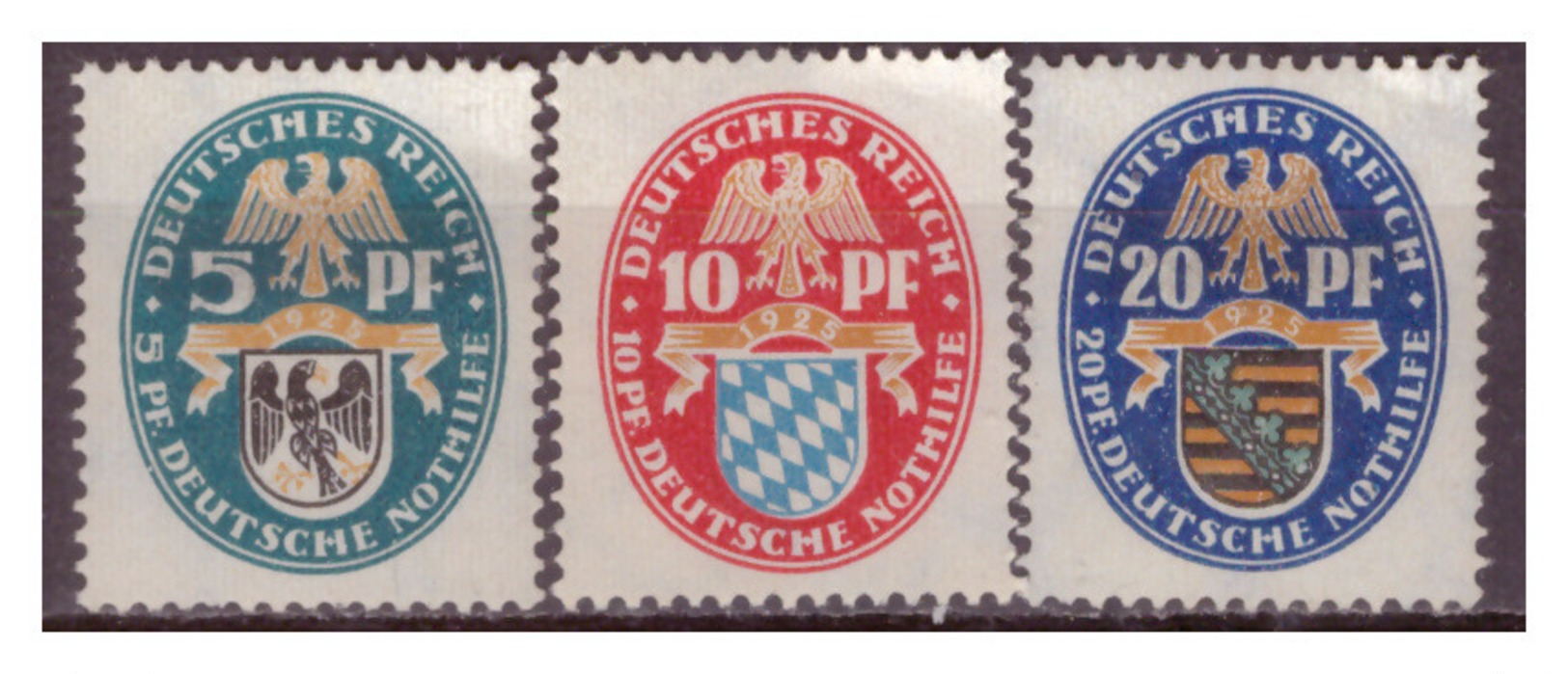 DR:  1925: Nr. 375-77, Postfrisch - Ungebraucht