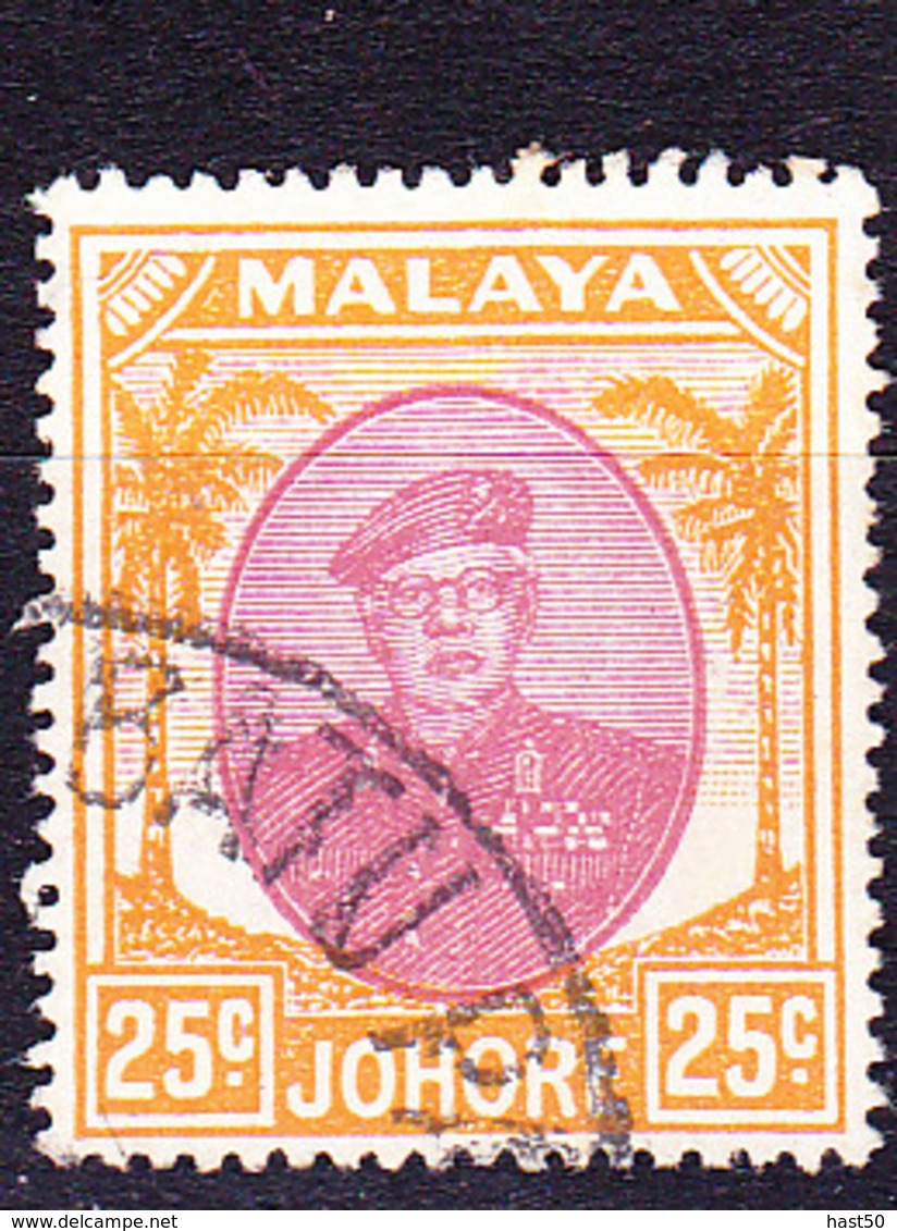 Malaiische Staaten V - Johore - Sultan Ismail Mit Brille (MiNr:  128) 1949 - Gest Used Obl - Johore