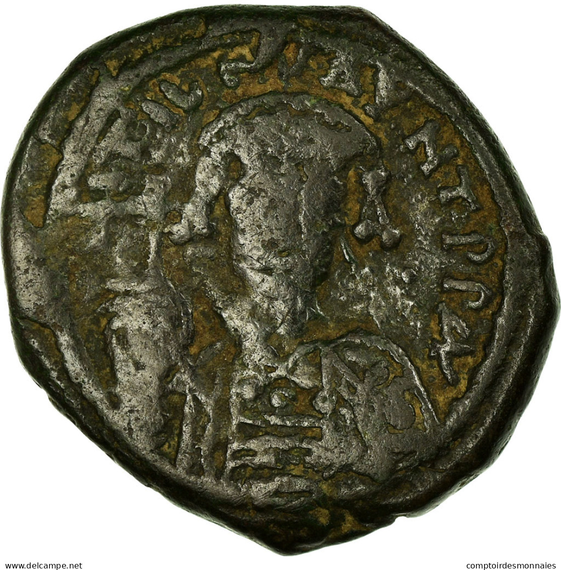 Monnaie, Tibère II Constantin, Follis, 578-579, Nicomédie, TB+, Cuivre - Byzantines