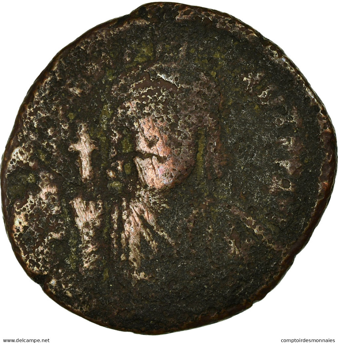 Monnaie, Tibère II Constantin, Demi-Follis, 578-582, Constantinople, TB - Byzantines