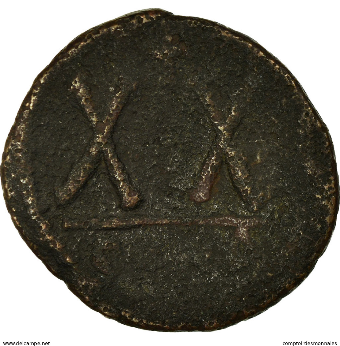 Monnaie, Tibère II Constantin, Demi-Follis, 578-582, Constantinople, TB - Byzantines