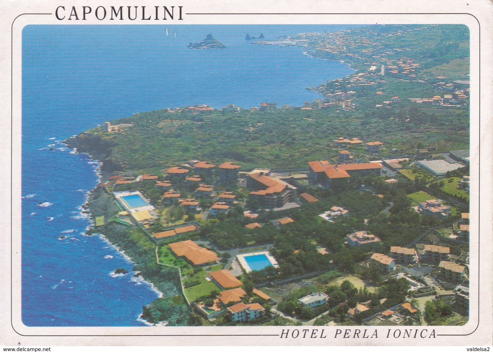 CAPOMULINI - ACIREALE - CATANIA - COMPLESSO DELL' HOTEL PERLA IONICA - VEDUTA DALL'AEREO - Acireale