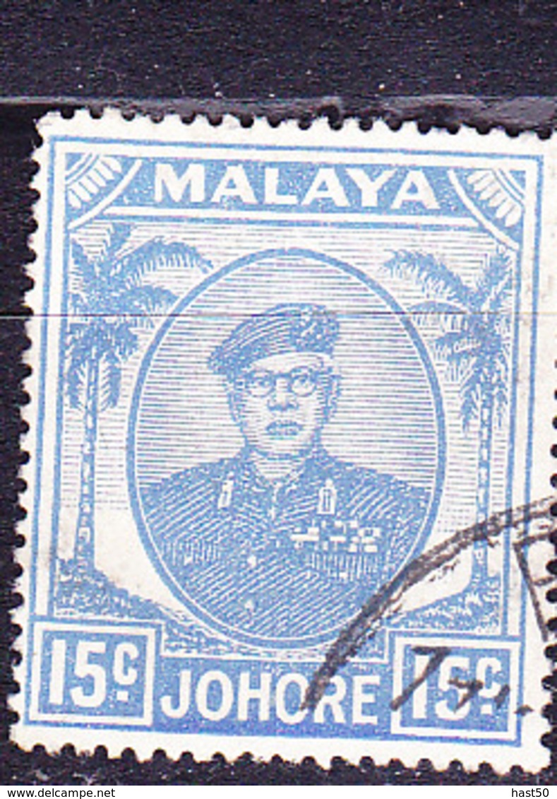 Malaiische Staaten V - Johore - Sultan Ismail Mit Brille (MiNr:  125) 1949 - Gest Used Obl - Johore