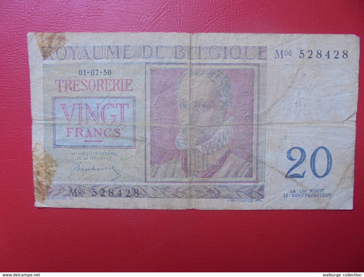BELGIQUE 20 FRANCS 1950 CIRCULER (B.8) - 20 Francs