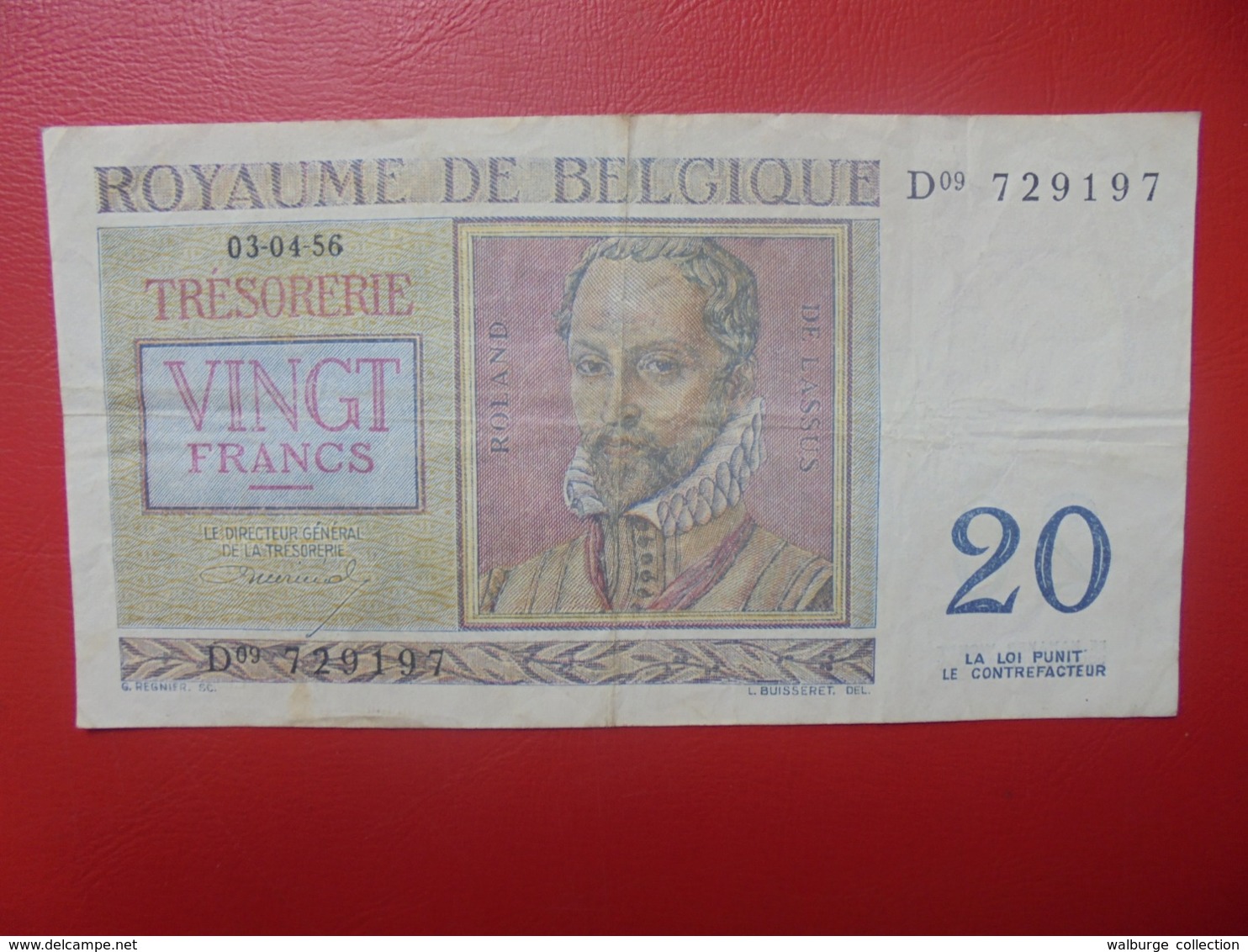 BELGIQUE 20 FRANCS 1956 CIRCULER (B.8) - 20 Francs