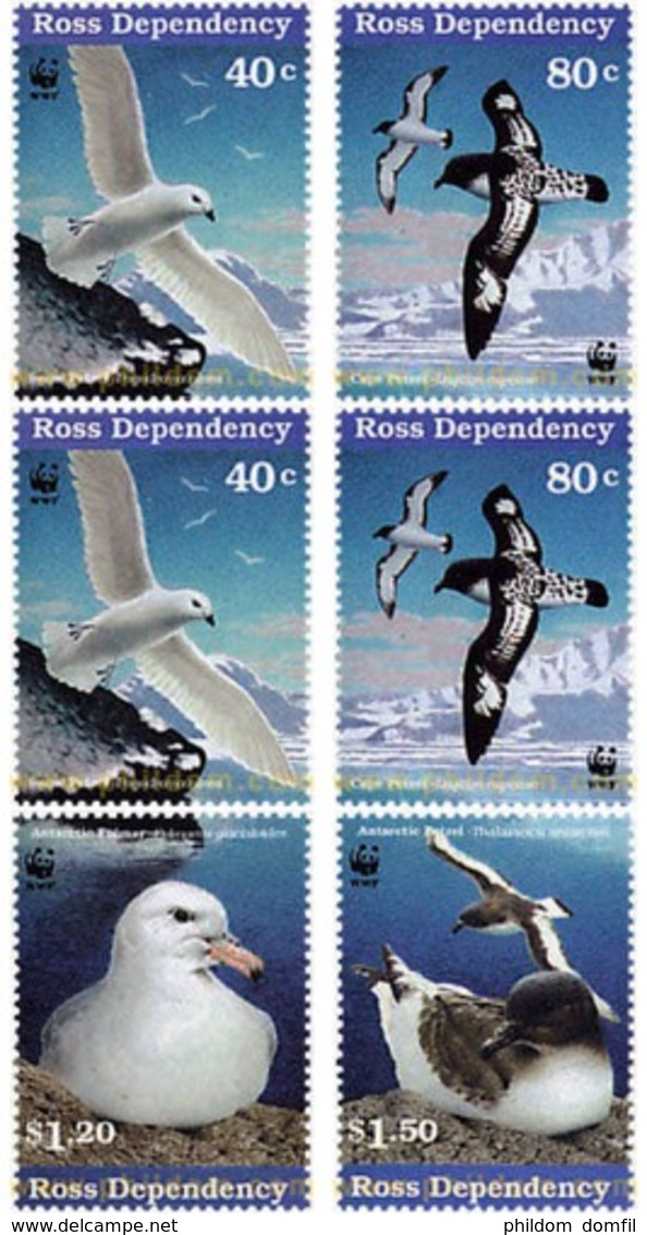 Ref. 75109 * MNH * - NEW ZEALAND. Ross Dependency. 1997. MARINE BIRDS . AVES MARINAS - Used Stamps