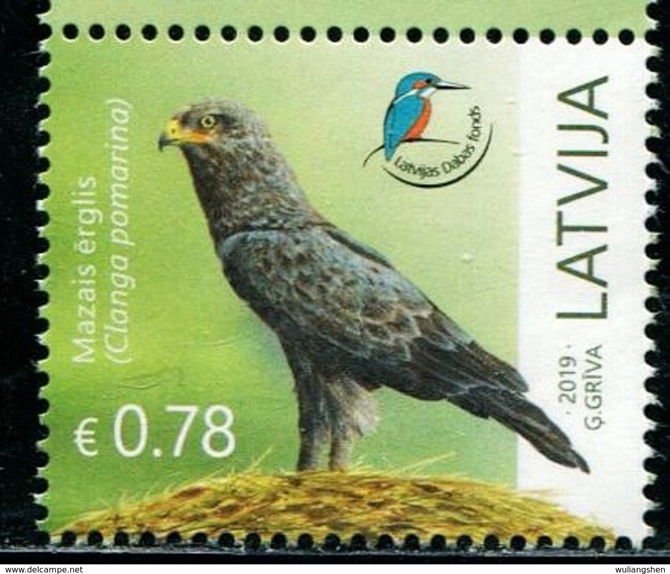 XC0892 Latvia 2019 Conservation Birds 1V MNH - Lettonia