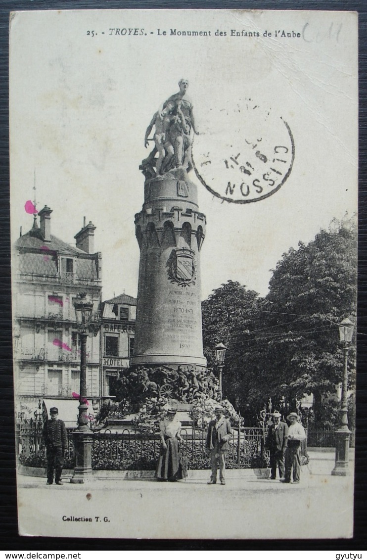 Brienne Le Château, Commission Militaire De La Gare , Première Guerre Mondiale, Cachet Sur Carte Postale De Troyes Aube - Bahnpost