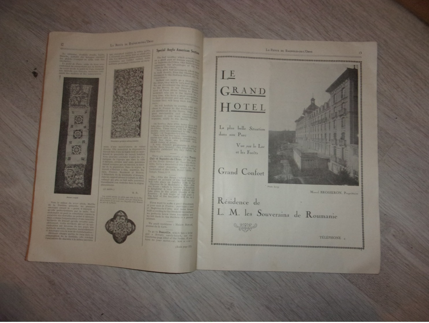 NORMANDIE  RARE  1926 LA REVUE DE BAGNOLES DE L ORNE ET BOCAGE NORMAND  AVEC LISTE DES BAIGNEURS EN RESIDENCE PUB - Normandie