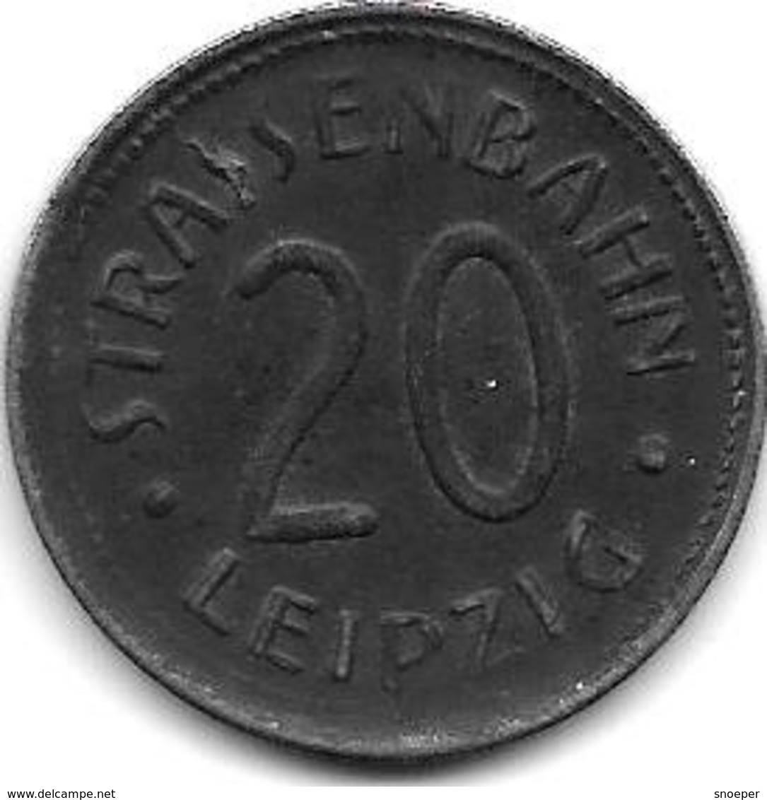 *notgeld Leipzig Strassebahn 20  Pfennig ND/o.j. Fe  8097.2 - Sonstige & Ohne Zuordnung