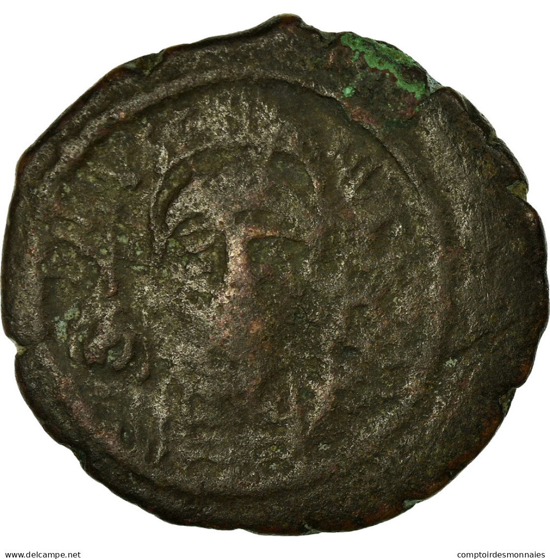 Monnaie, Justin II, Demi-Follis, 565-566, Antioche, TB, Cuivre, Sear:380 - Byzantium