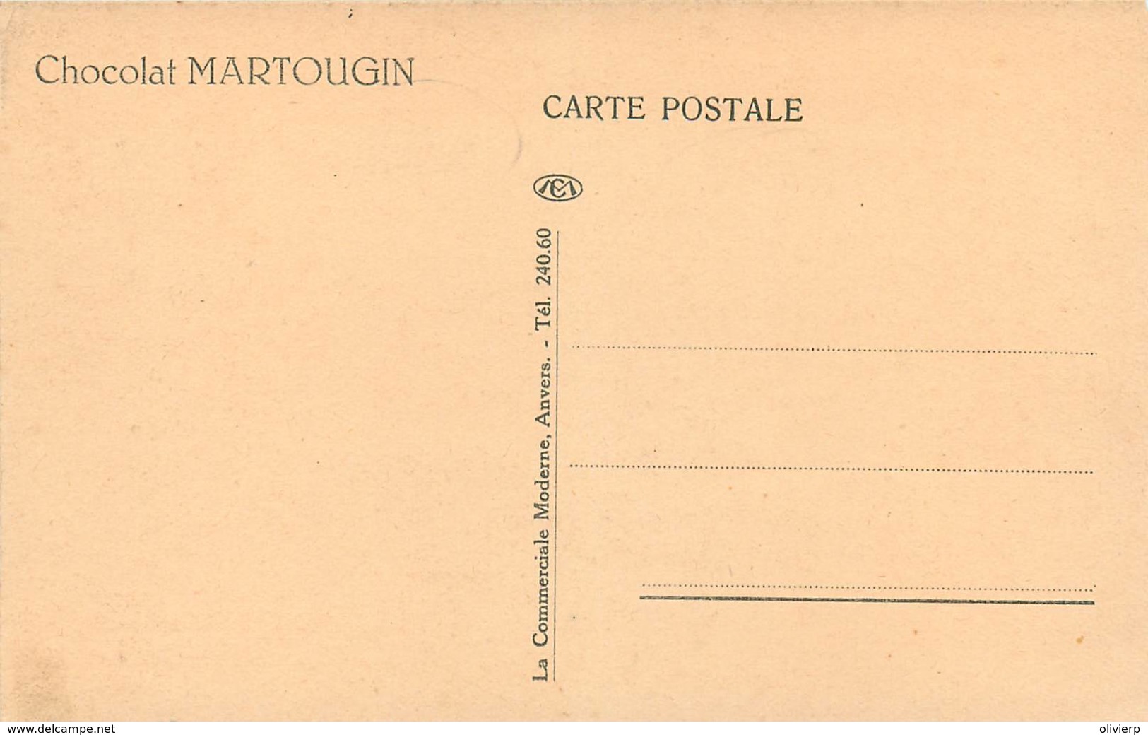 Belgique - Anvers - Chocolat Martougin - Bureau Des Employés - Antwerpen