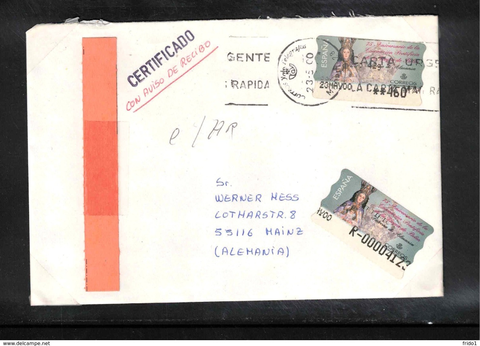 Spain 2000 Interesting Airmail Letter With ATM Postage - Briefe U. Dokumente