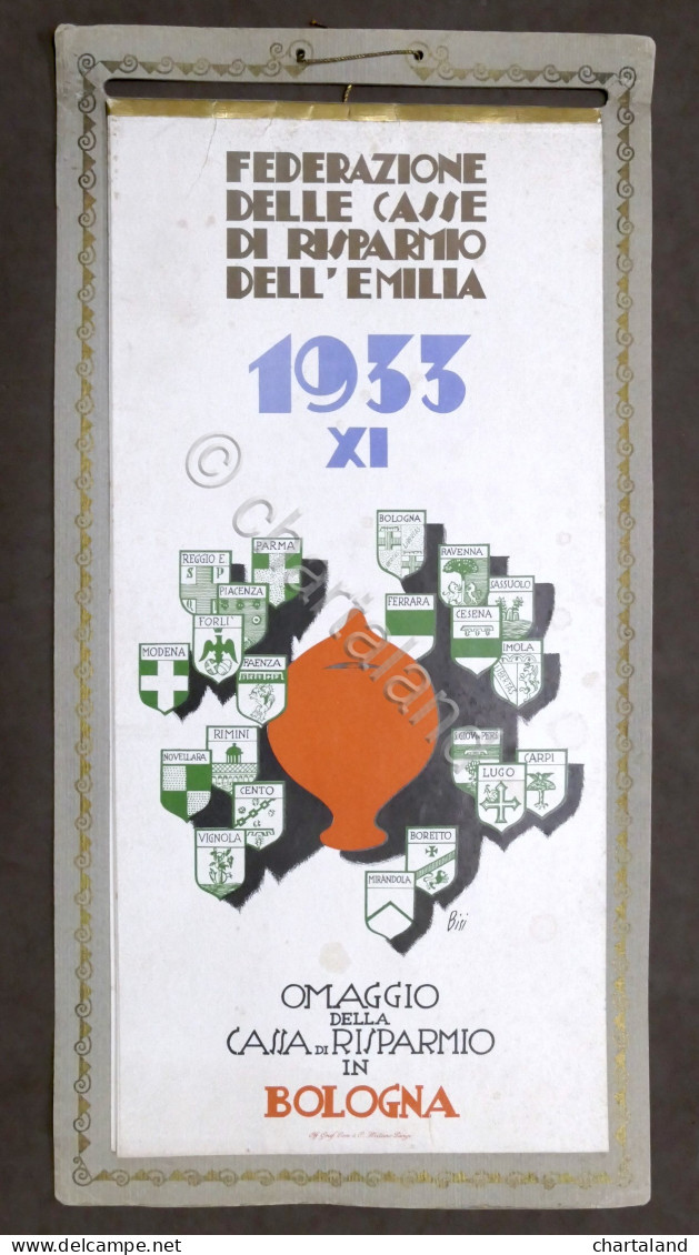 Federazione Delle Casse Di Risparmio Dell'Emilia - Calendario 1933 - Altri & Non Classificati