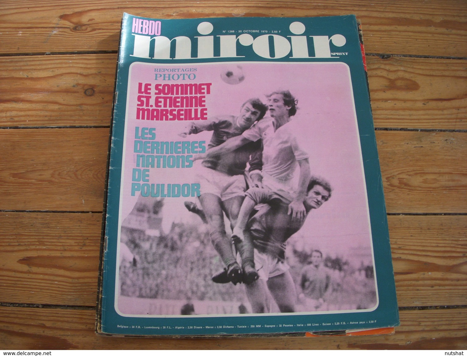 MIROIR SPRINT 1268 20.10.1970 FOOT St ETIENNE MARSEILLE VELO GP NATIONS POULIDOR - Sport