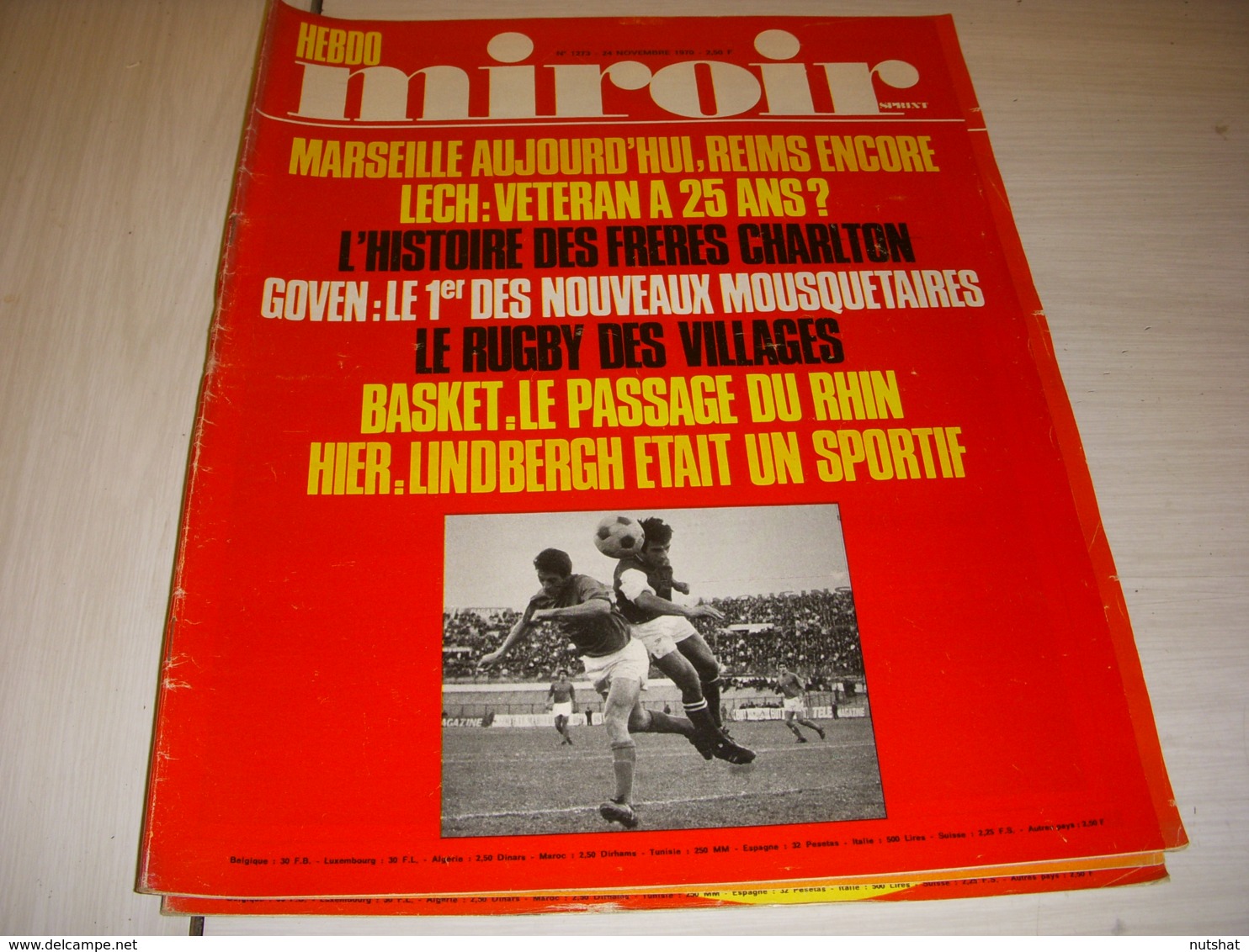 MIROIR SPRINT 1273 24.11.1970 TENNIS GOVEN FOOT Les CHARLTON AVION LINDBERGH - Sport