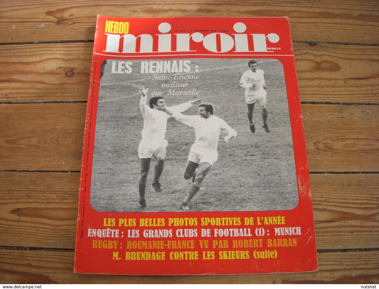 MIROIR SPRINT 1274 01.12.1970 FOOT RENNES MARSEILLE MUNICH RUGBY ROUMANIE FRANCE - Sport