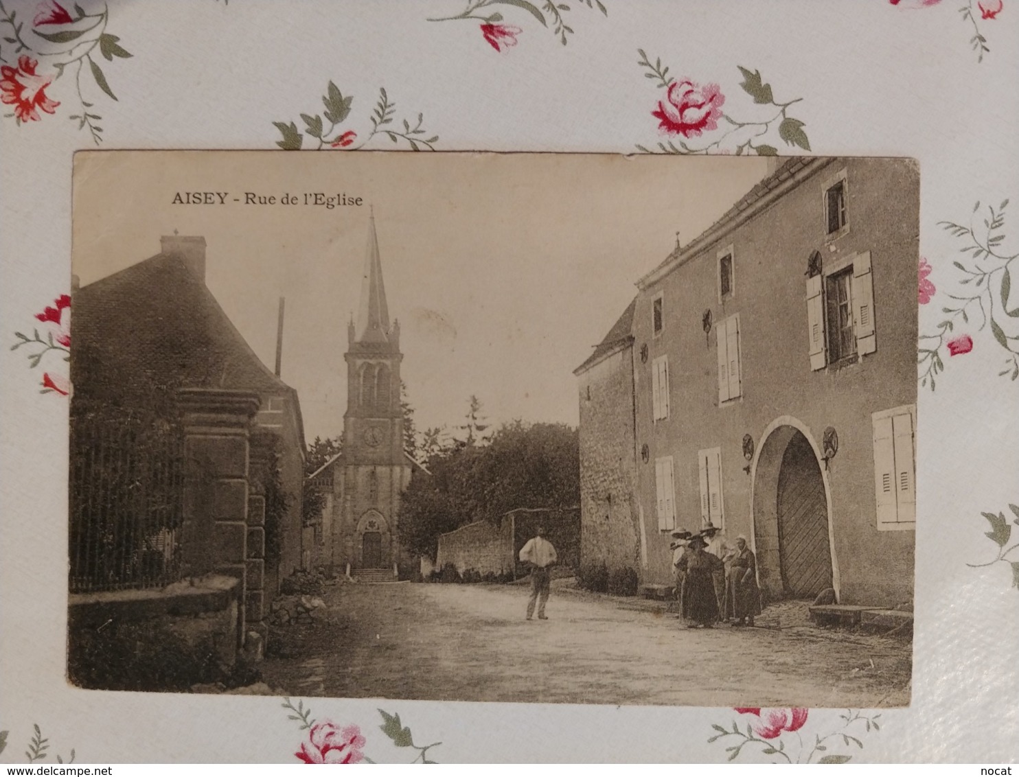 Aisey Rue De L'église Cachet Courrier Convoyeur Haute Saône Franche Comté - Other & Unclassified