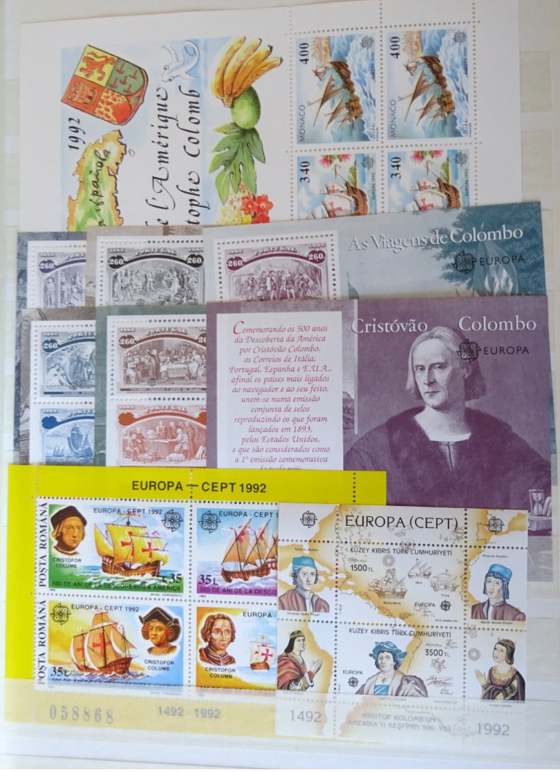EUROPA CEPT 1992 MORE THAN COMPLETE YEARSET MNH**. NCLUDING 1 BOOKLET. COLUMBUS. - Full Years