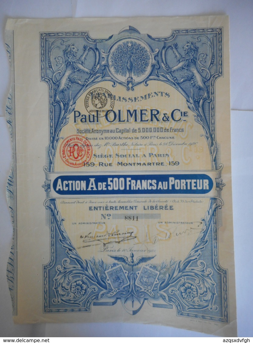 Ets PAUL OLMER 1925   159 Rue Montmartre                        PARFUMERIE - Parfums & Beauté