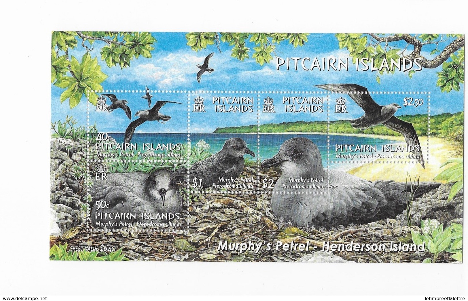 Pitcairn Bloc Feuillet N° 33** Faune, Oiseaux" - Pitcairninsel