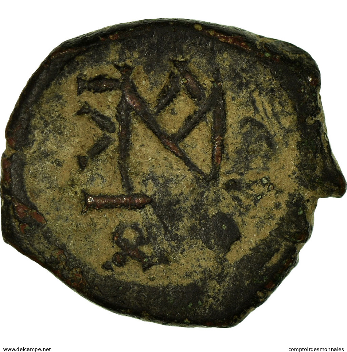 Monnaie, Justin II, Pentanummium, 565-578 AD, Nicomédie, TB+, Cuivre, Sear:371 - Byzantines
