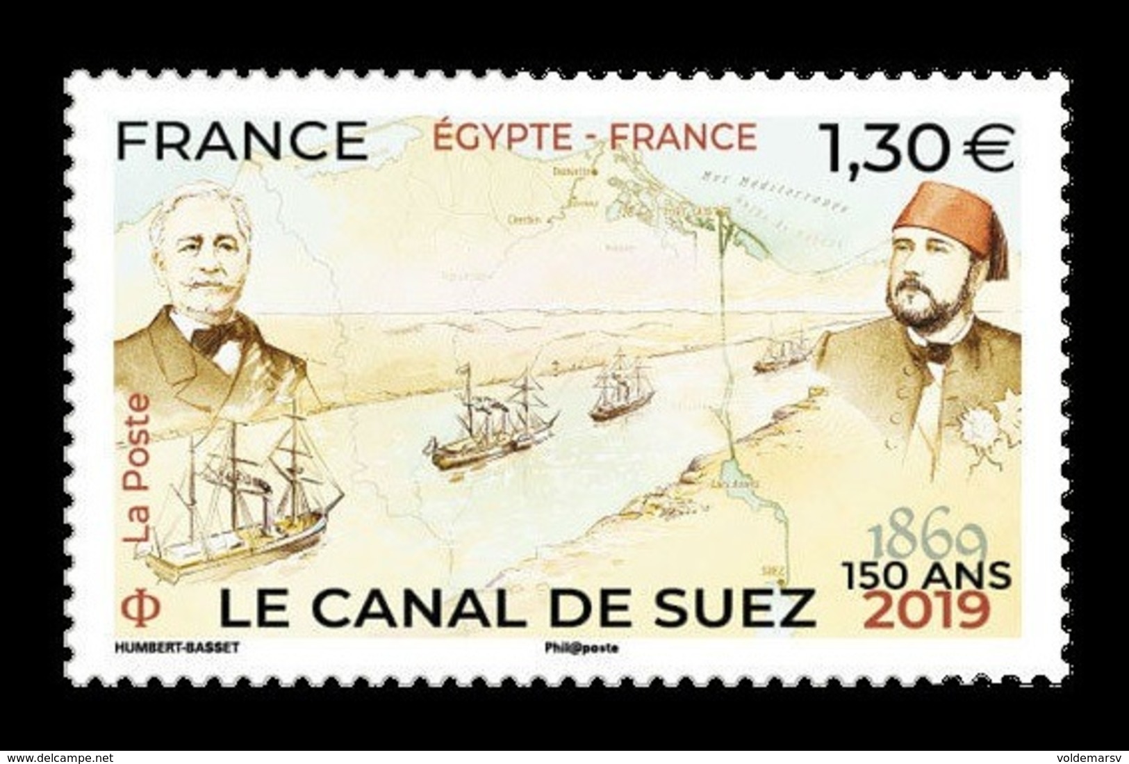 France 2019 Mih. 7456 Suez Canal. Ships (joint Issue France-Egypt) MNH ** - Unused Stamps