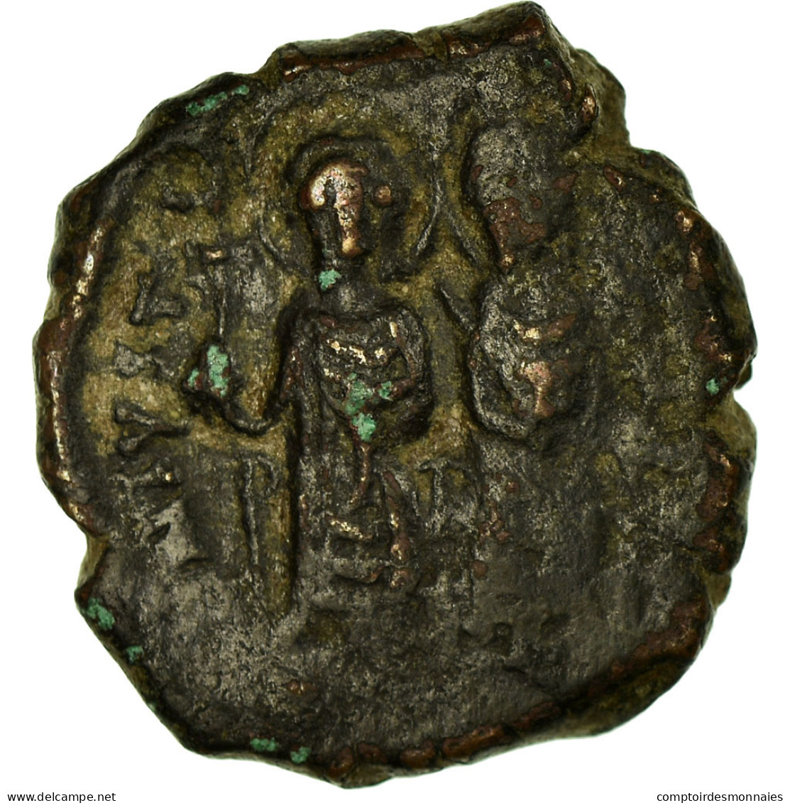 Monnaie, Justin II, Demi-Follis, 565-578 AD, Thessalonique, TB, Cuivre, Sear:366 - Byzantines