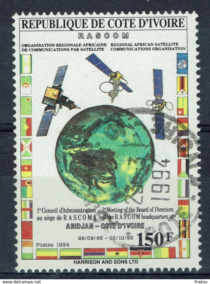 Ivory Coast, RASCOM, Communications Par Satellite, 1994, VFU - Côte D'Ivoire (1960-...)