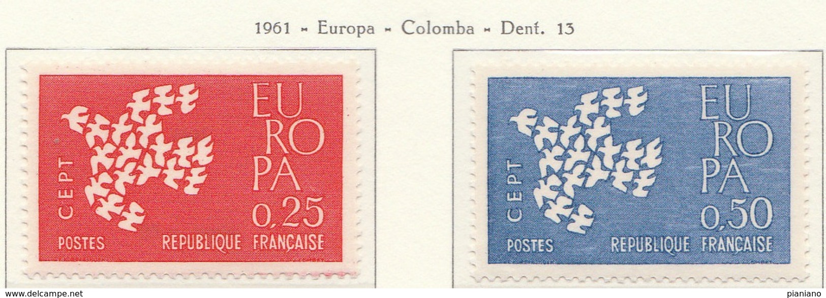PIA - FRANCIA - 1961 : Europa  - (Yv 1309-10) - 1961