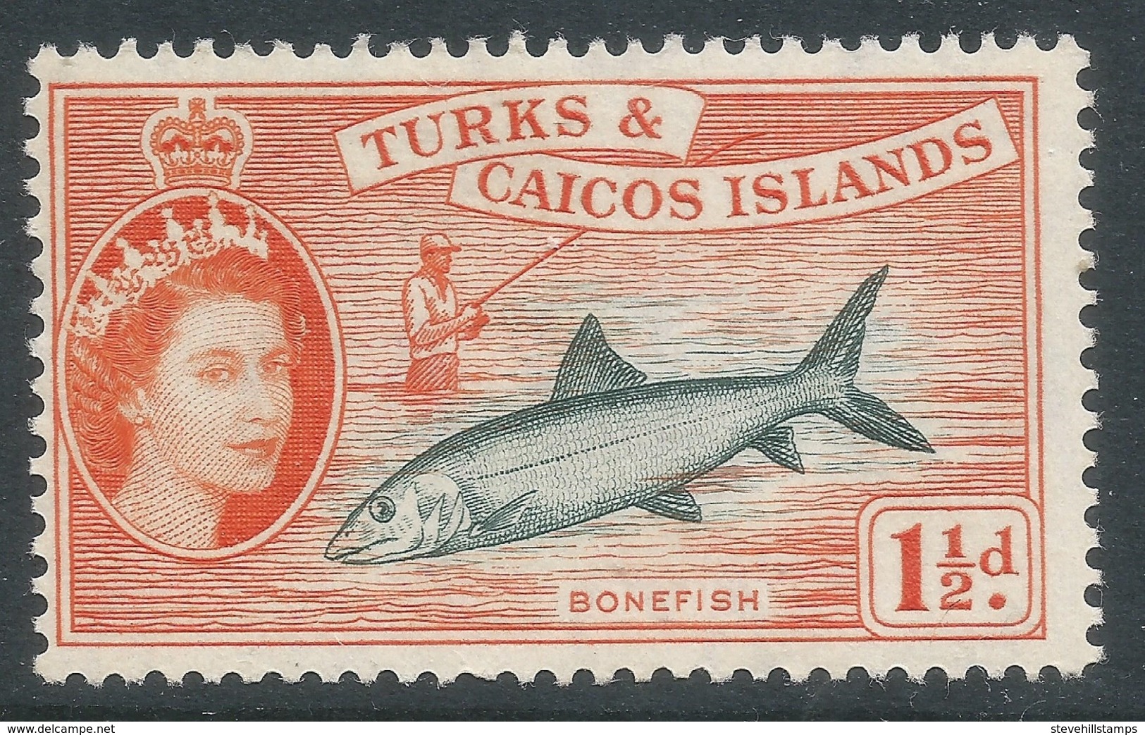 Turks & Caicos Islands. 1957 QEII. 1½d MH. SG 238 - Turks And Caicos